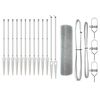 vidaXL Zaunpfosten Silber 25 x 0,4 m (25 x 25 mm Netz) Stahl