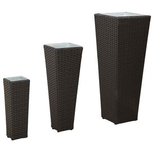 vidaXL Set f&uuml;r Outdoor 3 pcs Schwarz Metall