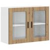 vidaXL K&uuml;chen-H&auml;ngeschrank mit Glast&uuml;r Porto Artisan-Eiche