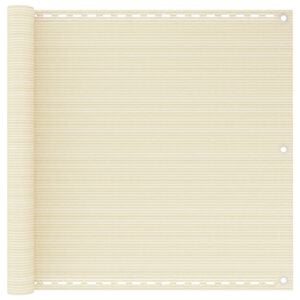 vidaXL Balkon Sichtschutz Creme 90x600 cm HDPE