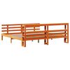 vidaXL Bettgestell mit Kopfteil ohne Matratze Wachsbraun 180x200 cm