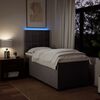 vidaXL Boxspringbett mit Matratze Taupe 90x200 cm Stoff