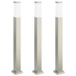 vidaXL Pollerleuchten 3 St&uuml;ck 80 cm Edelstahl IP44