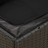 vidaXL 13-tlg. Garten-Sofagarnitur mit Kissen Schwarz Poly Rattan