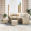 vidaXL Gartensofa-set 8 pcs Beige Poly-Rattan