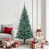 vidaXL K&uuml;nstlicher vorbeleuchteter Weihnachtsbaum Gr&uuml;n 180 cm