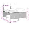 vidaXL 5-tlg. Garten-Sofagarnitur mit Kissen Grau Poly Rattan