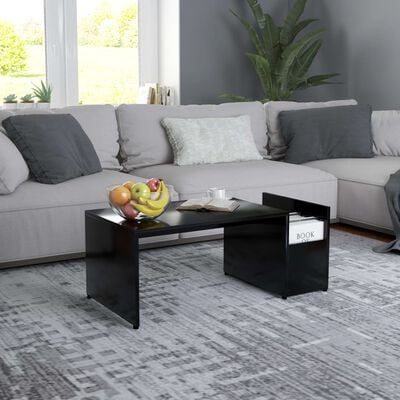 vidaXL Couchtisch Schwarz 90x45x35 cm Holzwerkstoff