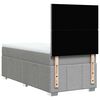 vidaXL Boxspringbett mit Matratze Hellgrau 80x200 cm Stoff