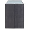 vidaXL 9-tlg. Gartenbar-Set Poly Rattan Schwarz