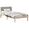 vidaXL Bettgestell Braun und Taupe 100 x 200 cm Massivholz Kiefer