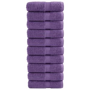 vidaXL Premium Waschhandt&uuml;cher SOLUND 10 St&uuml;ck Lila 30x30 cm 600 g/m&sup2;