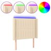 vidaXL LED Kopfteil Creme 103x16x118/128 cm Stoff