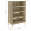 vidaXL Sideboard Sonoma-Eiche 57x35x90 cm Holzwerkstoff