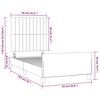 vidaXL Bettgestell ohne Matratze Creme 90x190 cm Stoff