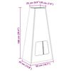 vidaXL Feuerstelle Braun 50 x 35 x 100 cm Wetterfeststahl