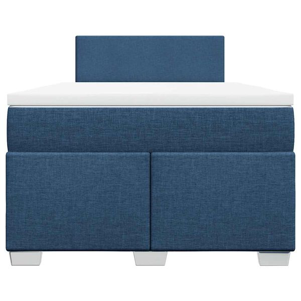 vidaXL Boxspringbett mit Matratze Blau 120x190 cm Stoff
