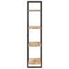 vidaXL B&uuml;cherregal 4 B&ouml;den 80x40x180 cm Raues Mangoholz