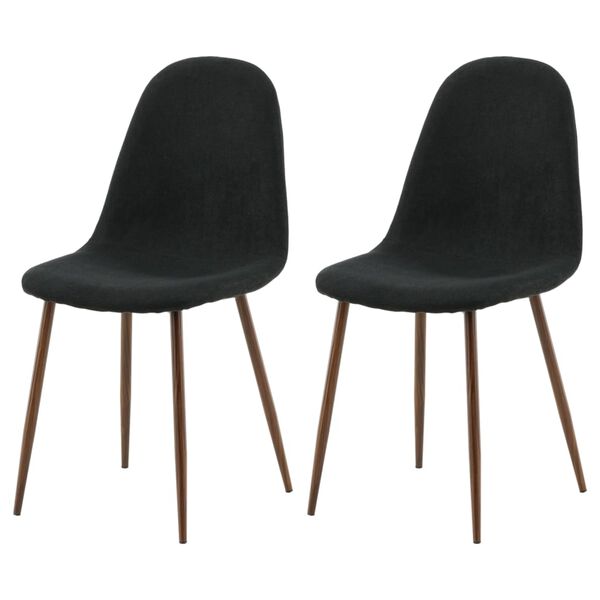Venture Home Esszimmerst&uuml;hle 2 Stk. Polar Polyester Schwarz und Natur
