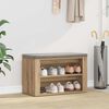 vidaXL Schuhregal Artisan-Eiche 75 x 35 x 45 cm Holzwerkstoff