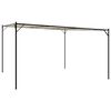 vidaXL Pavillon Beige 4x4 m 180 g/m&sup2; Stoff und Stahl
