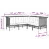 vidaXL 13-tlg. Garten-Lounge-Set mit Kissen Grau Poly Rattan
