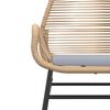 vidaXL 3-tlg. Garten-Essgruppe mit Kissen Braun Poly Rattan Glas