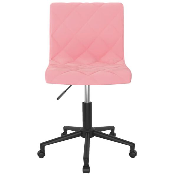 vidaXL Esszimmerst&uuml;hle 2 Stk. Drehbar Rosa Samt