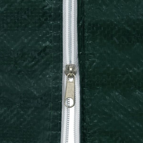 vidaXL Partyzelt-Seitenwände 2 Stück Reißverschluss PE Grün