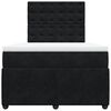 vidaXL Boxspringbett mit Matratze Schwarz 120x190 cm Samt