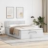 vidaXL Ottoman-Bett mit Matratze Wei&szlig; 140x200 cm Kunstleder