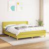 vidaXL Boxspringbett mit Matratze Gr&uuml;n 160x200 cm Stoff