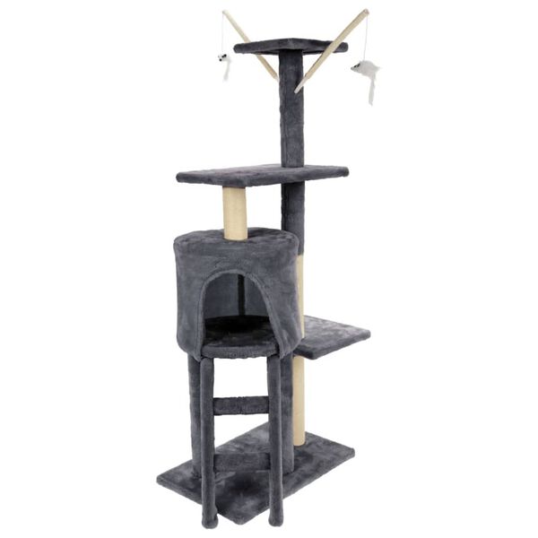 Pets Collection Kratzbaum 45x30x110 cm Grau