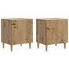 vidaXL Nachttisch 2 pcs Artisan-Eiche 43 x 34,5 x 50 cm Holzwerkstoff