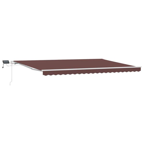 vidaXL Markise Manuell mit LED Braun 500x300 cm