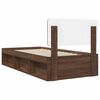 vidaXL Bettrahmen Braun Eichen-Optik 75 x 190 cm Massives Kiefernholz