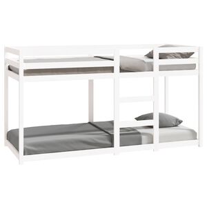 vidaXL Etagenbett Wei&szlig; 80x200 cm Massivholz Kiefer
