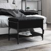 vidaXL Schuhbank Schwarz 62x42x45 cm Holzwerkstoff