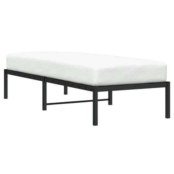 vidaXL Bettgestell Metall Schwarz 80x200 cm