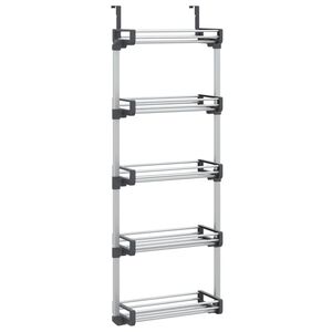 vidaXL T&uuml;r-Organizer mit 5 Ablagen 52x20x135 cm Aluminium