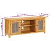 vidaXL TV-Schrank 110x35x44 cm Massivholz Eiche