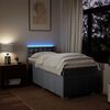 vidaXL Boxspringbett mit Matratze Hellgrau 80x200 cm Stoff