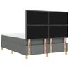 vidaXL Boxspringbett mit Matratze Dunkelgrau 160 x 200 cm Stoff