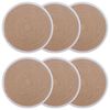 vidaXL Jute Platzsets 6 stk. Nat&uuml;rlich und Wei&szlig; 100% Tossa Jute