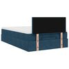vidaXL Ottoman-Bett mit Matratze & LEDs Dunkelblau 120x200 cm Samt