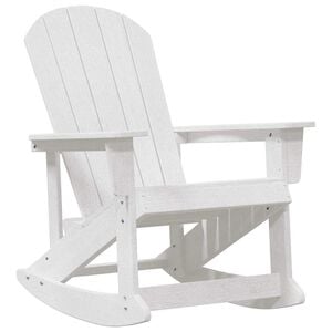vidaXL Adirondack-Schaukelstuhl Wei&szlig; HDPE