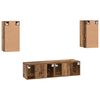 vidaXL TV-Schrankset Wandmontiert 4 pcs Altholz Holzwerkstoff