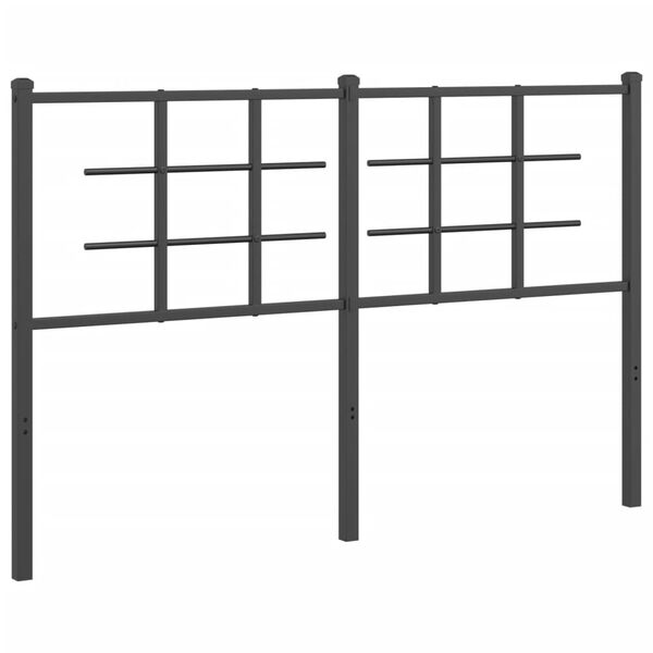 vidaXL Kopfteil Metall Schwarz 140 cm