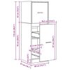 vidaXL Apothekerschrank Artisan-Eiche 40x41x118 cm Holzwerkstoff
