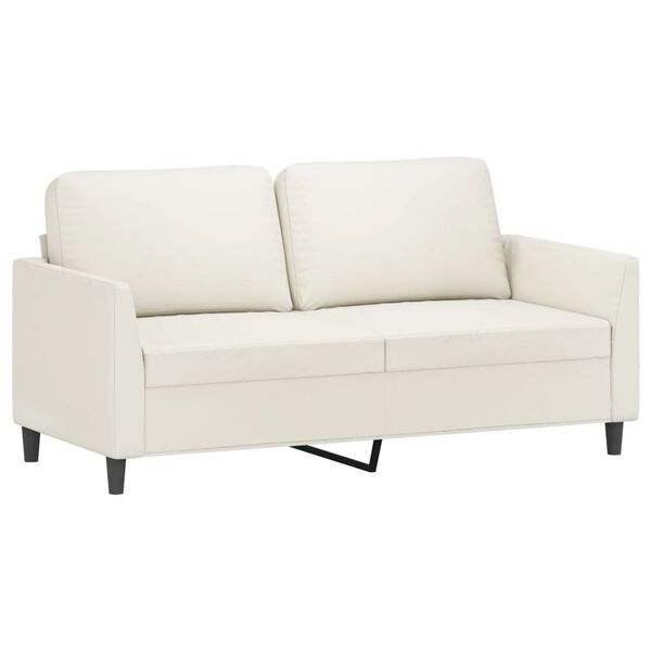 vidaXL 2-Sitzer-Sofa Creme 140 cm Kunstleder